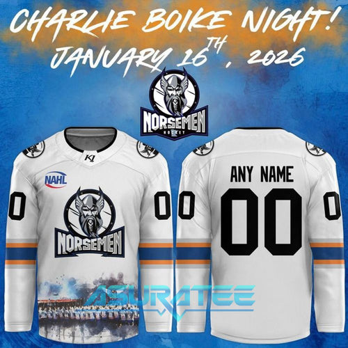 St. Cloud Norsemen Charlie Boike Night 2026 Special Hockey Jersey