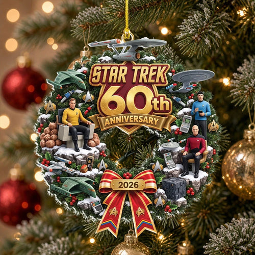 Star Trek 60th Anniversary Custom Shape 2-side Printed Acrylic Ornament – TMTHU9685