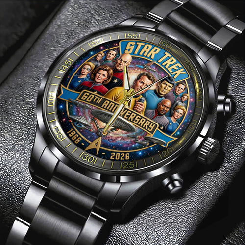Star Trek 60th Anniversary 2026 Black Stainless Steel Watch – TMTHU5039