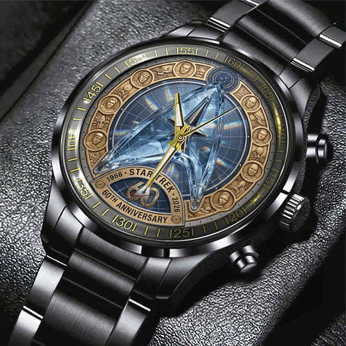 Star Trek 60th Anniversary Black Stainless Steel Watch - TMTHU7679