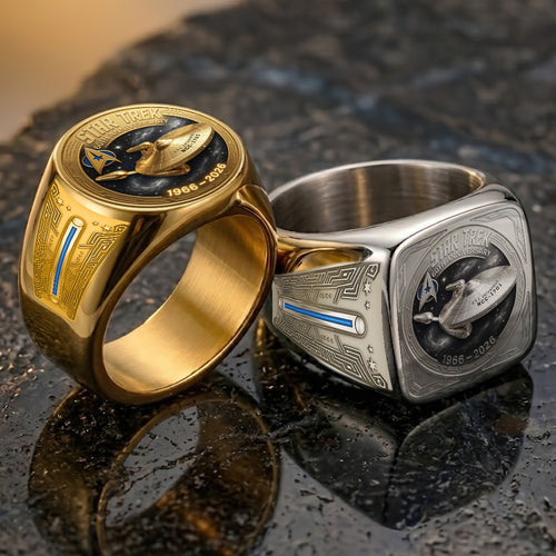 Star Trek 60th Anniversary 3D Engraved Ring – TANTN23248