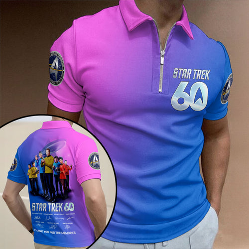 Star Trek 60th Anniversary Zip Polo Shirt – HOATT16407