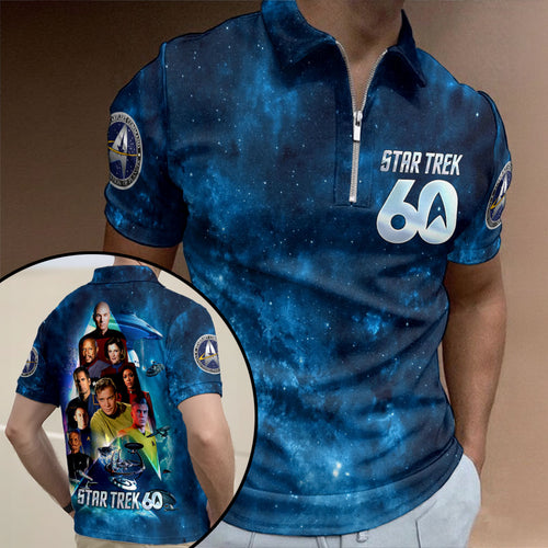 Star Trek 60th Anniversary Zip Polo Shirt – HOATT16329