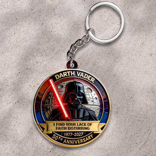 Star Wars 50th Anniversary Custom Shape 2-sided Keychain – HOATT16841