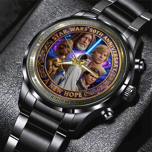 Star Wars 50th Anniversary 2027 Black Stainless Steel Watch – TMTHU5592