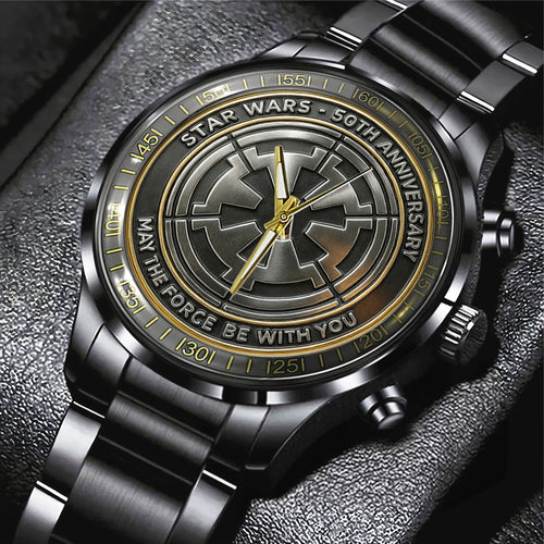 Star Wars 50th Anniversary Black Stainless Steel Watch – TMTHU2200