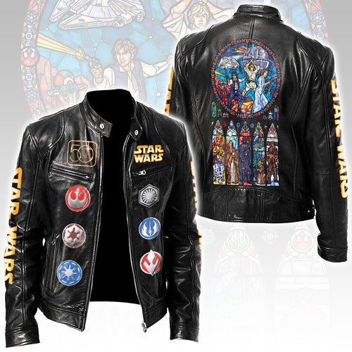 Star Wars 50th Anniversary Motorcycle Leather Jacket – HOATT16828