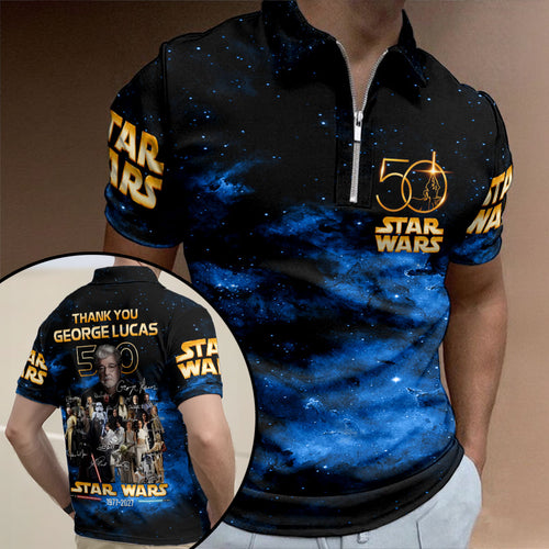 Star Wars 50th Anniversary Zip Polo Shirt – HOATT17403