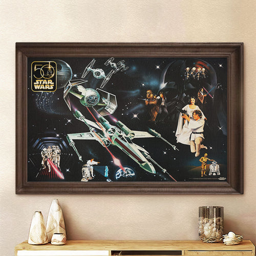 Star Wars 50th Anniversary Rectangle Canvas With Inner Frame – TMTHU7271