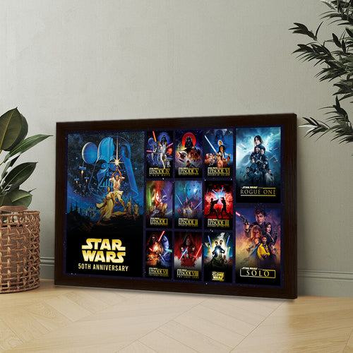 Star Wars 50th Anniversary Rectangle Canvas With Inner Frame – TMTHU7769
