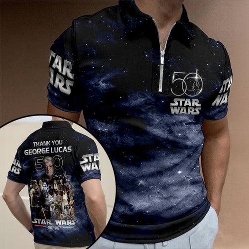 Star Wars 50th Anniversary Zip Polo Shirt – HOATT17443