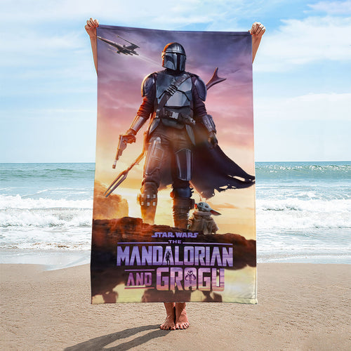 Star Wars: The Mandalorian and Grogu Rectangle Beach Towel – HOATT18283