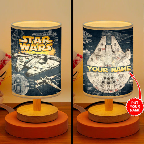 Personalized Star Wars Wooden Base Fabric Lamp – HOATT13916