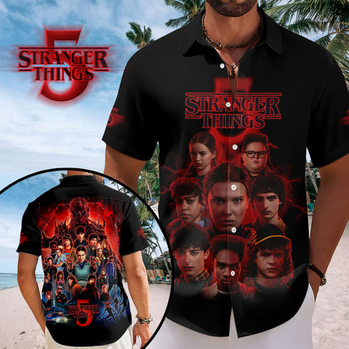 Stranger Things Short Sleeve Button-Down Shirt – GNENEW786
