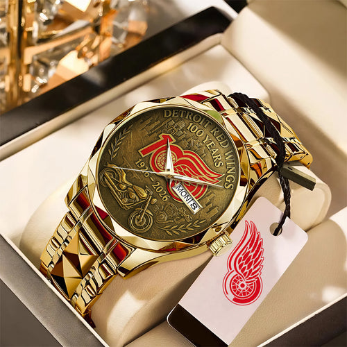 Detroit Red Wings 100th Anniversary 2026 Alloy Luxury Quartz Watch – TANTN16094