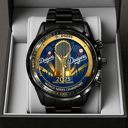 Los Angeles Dodgers World Series 2025 Black Stainless Steel Watch – TANTN18083