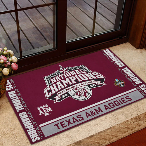 Texas A&M Aggies Women's 2025 Volleyball National Champions Doormat – TANTN19619
