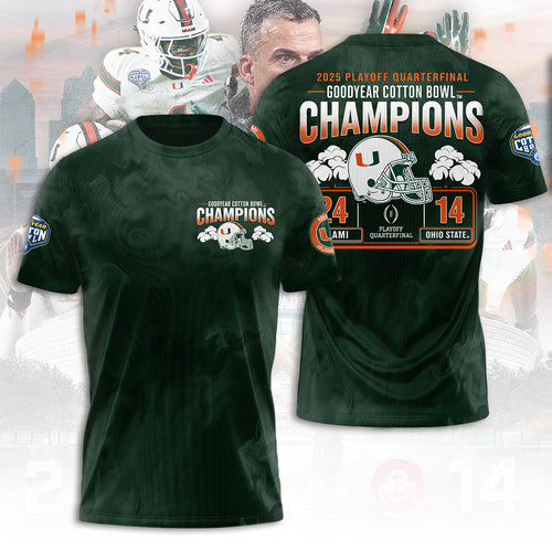 Miami Hurricanes Football 3D Apparel – TANTN19861