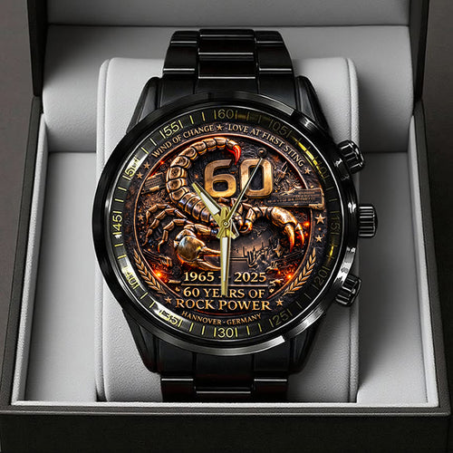 Scorpions 60th Anniversary Black Stainless Steel Watch β TANTN21291