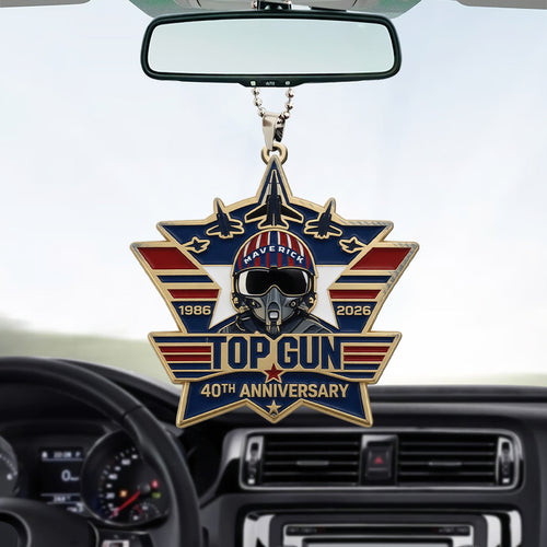 Top Gun 40th Anniversary Custom shape 2-sided Acrylic Car Ornament – TANTN22610