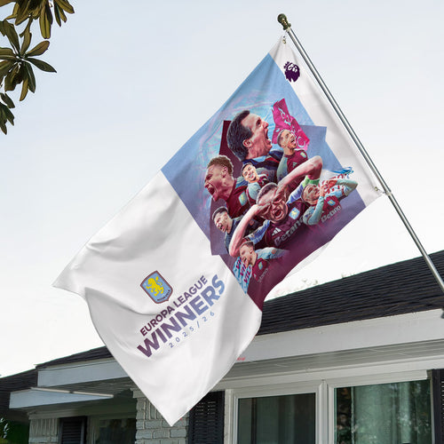 Aston Villa Europa League Winners 25/26 3D Double-side House Flag – TANTN23061