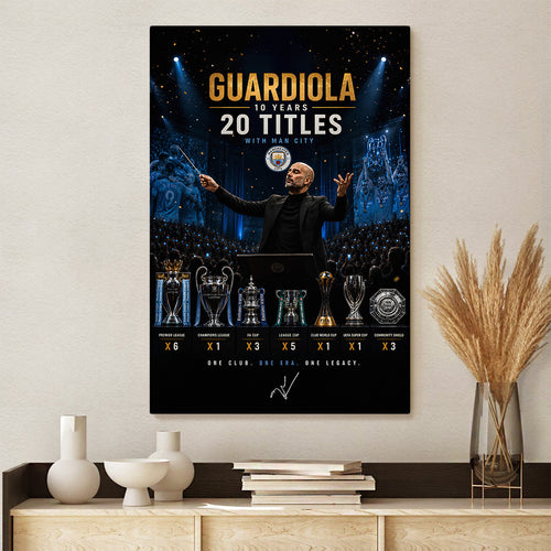 Manchester City x Pep Guardiola Rectangle Canvas With Inner Frame – TANTN23180