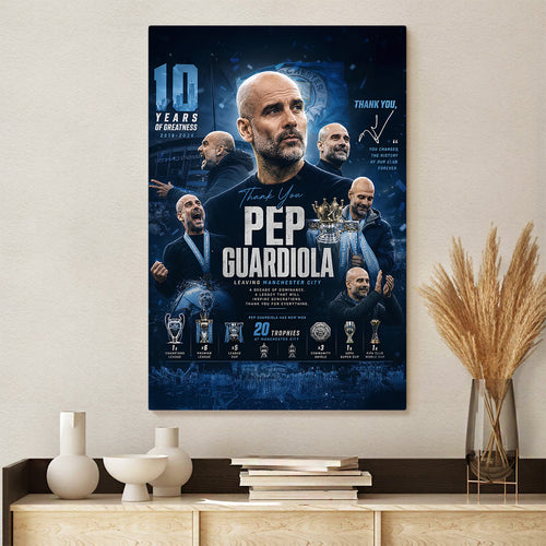 Manchester City x Pep Guardiola Rectangle Canvas With Inner Frame – TANTN23181