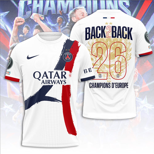 Paris Saint-Germain Champions of Europe 25/26 3D Apparel – TANTN23275