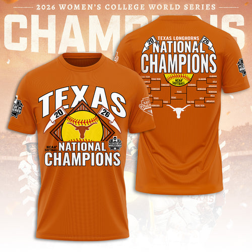 Texas Longhorns NCAA Women's Softball Champions 2026 3D Apparel – TANTN23430