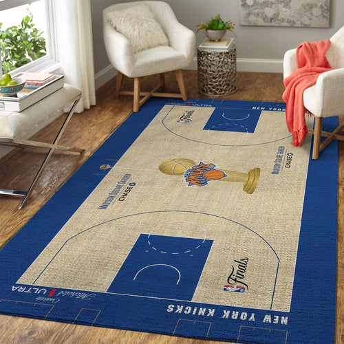 New York Knicks NBA Finals Champions 2026 Rectangular Rug – TANTN23806