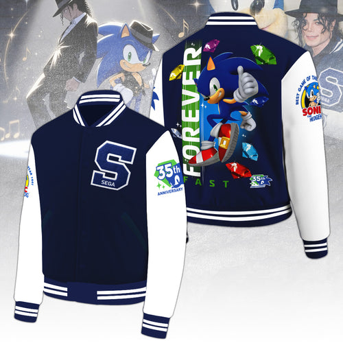 Michael Jackson x Sonic the Hedgehog 35th Anniversary Varsity Jacket – TANTN24249