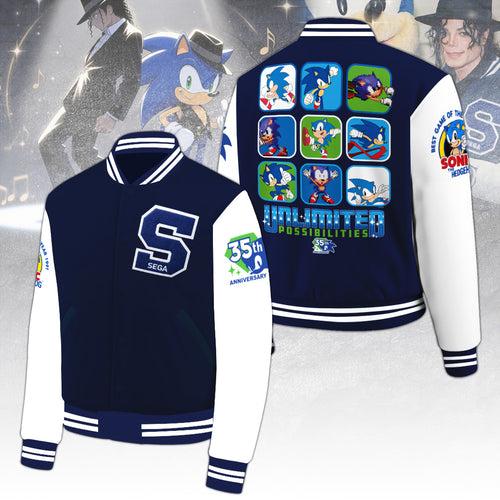 Michael Jackson x Sonic the Hedgehog 35th Anniversary Varsity Jacket – TANTN24250