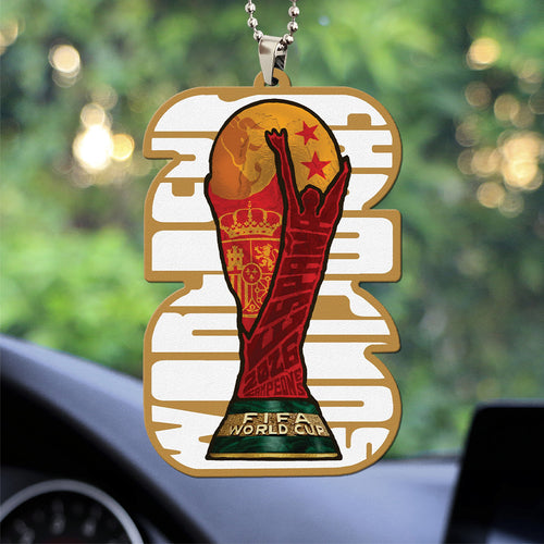 Spain National Team 2026 FIFA World Cup Champions Custom shape 2-sided Acrylic Car Ornament โ TANTN24391