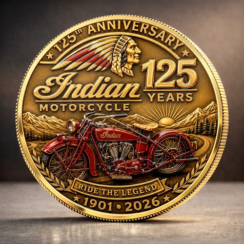 Indian Motorcycle 125th Anniversary Commemorative Coin – TANTN24772
