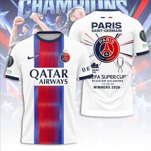 Paris Saint-Germain 2026 UEFA Super Cup Winners 3D Apparel – TANTN24897