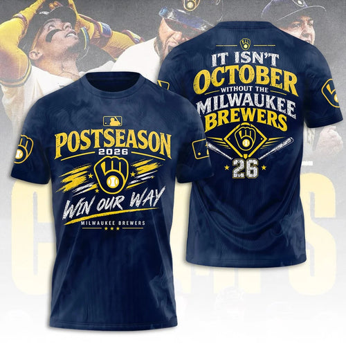 Milwaukee Brewers 2026 NL Central Division Champions 3D Apparel – TANTN25612