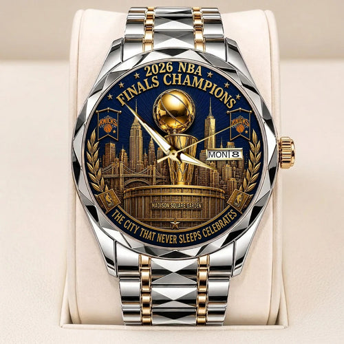 New York Knicks NBA Finals Champions 2026 Alloy Luxury Quartz Watch – TANTN25663