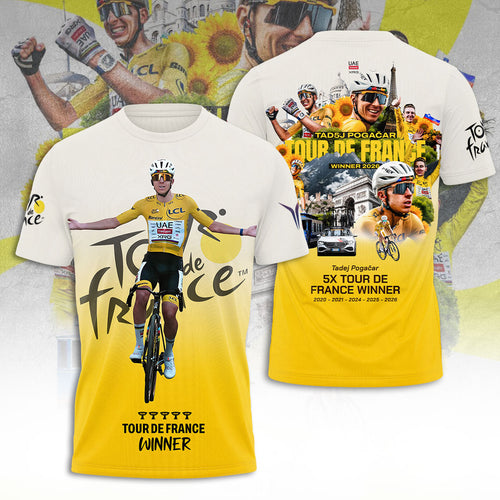 Tadej Pogacar Tour de France Winner 2026 3D Apparel – TANTN24618