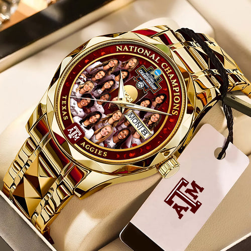 Texas A&M 2025 Women's Volleyball National Champions Alloy Luxury Quartz Watch – HOATT15365