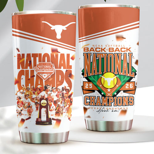 Texas Longhorns 2026 NCAA Women's Softball Champions Tumbler Cup – HOATT18436