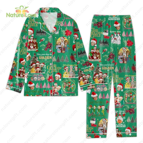 The Golden Girl Tour Christmas Green Pajamas Set