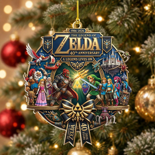 The Legend of Zelda 40th Anniversary Custom Shape 2-side Printed Acrylic Ornament – TMTHU9671