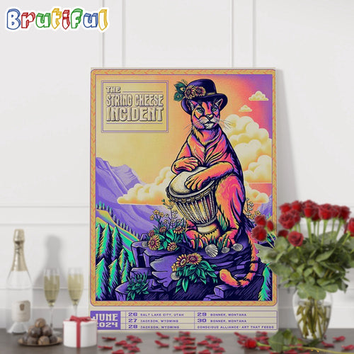 The String Cheese Incident June 26-30 2024 Utah Wyoming Montana Wall Art Poster Canvas