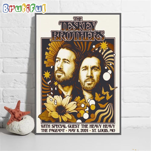 The Teskey Brothers The Pageant Mo May 2024 Wall Art Poster Canvas