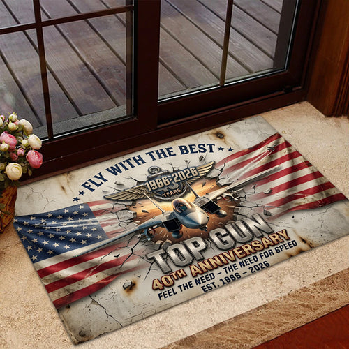 Top Gun 40th Anniversary 2026 Custom Doormat – TMTHU5414