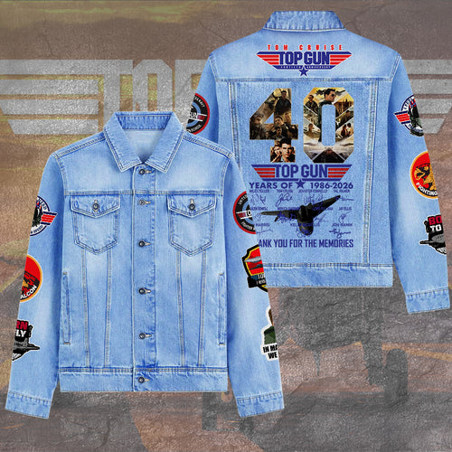 Top Gun 40th Anniversary 2026 2D Denim Jacket – TANTN22617