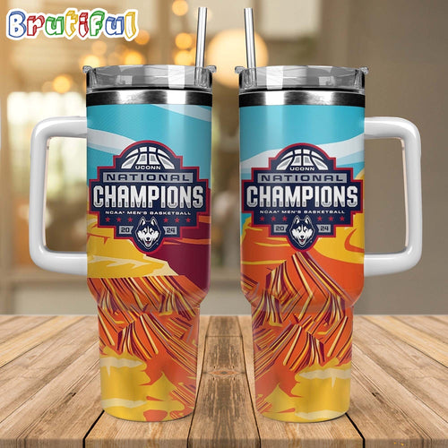 UConn Huskies 2024 NCAA Men’s Basketball National Champions Stanley Tumbler 40oz, UConn Huskies 2024 Tumbler