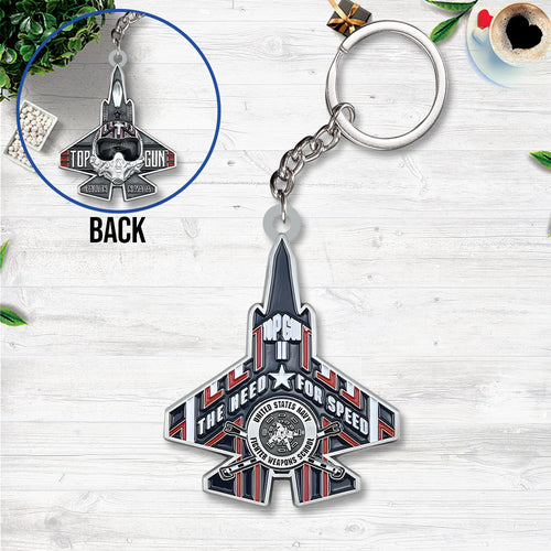 US Navy x Top Gun Custom Shape 2-sided Keychain – TANTN19396