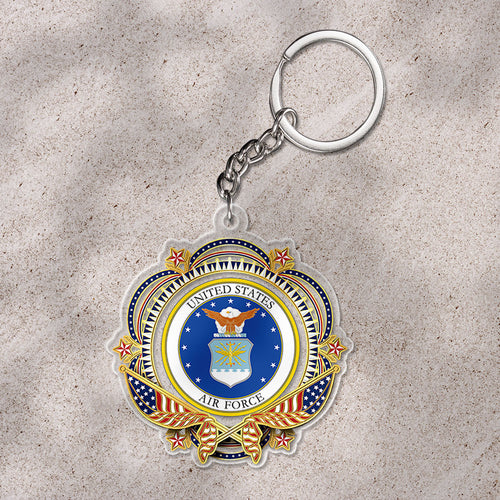 US Air Force Custom Shape 1-sided Keychain – HOATT12509.1