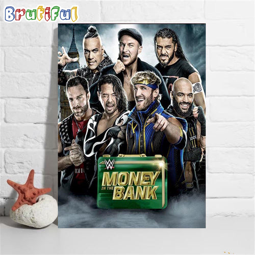 WWE Money In The Bank Ladder Match Wall Art Poster Canvas